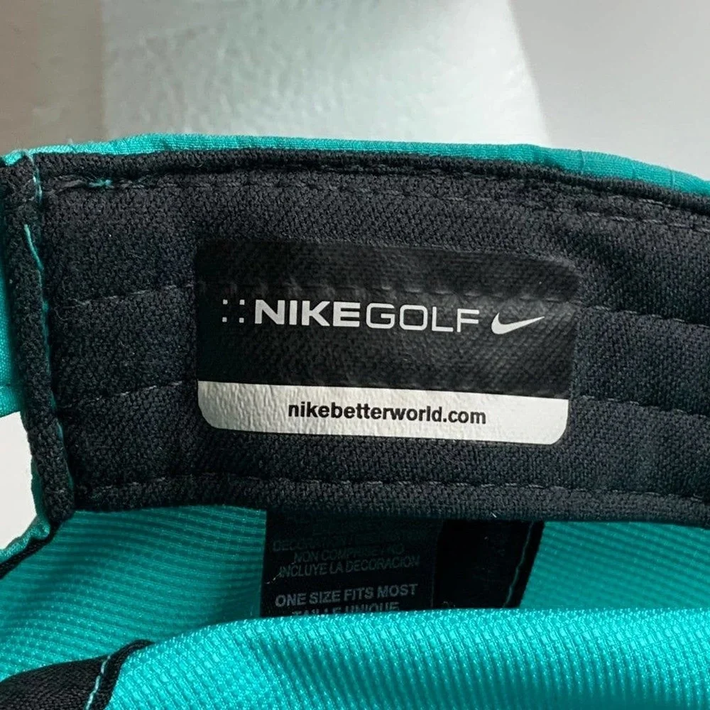Nike Golf Teal Baseball Hat Cap Adjustable Polyester - Picture 9 of 9